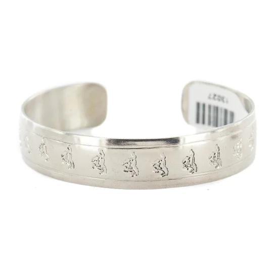 Nickel Navajo Horse Handmade Certified Authentic Native American Bracelet 13027 Nickel Navajo Horse Handmade Certified Authentic Native American Bracelet 13027