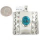 Certified Authentic Bear Paw Handmade Navajo Nickel Natural Turquoise Native American Pendant 13071