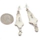Certified Authentic Handmade Navajo .925 Sterling Silver Natural Spiny Oyster Native American Dangle Earrings  27216-2