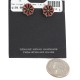 Handmade Certified Authentic Petit Point Flower Zuni .925 Sterling Silver Coral Native American Stud Earrings 27214-1