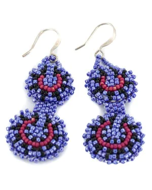 Certified Authentic Handmade Beaded Navajo Native American Dangle Earrings 27179 Certified Authentic Handmade Beaded Navajo Native American Dangle Earrings 27179