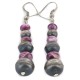 Certified Authentic Handmade Navajo .925 Sterling Silver Natural Purple Spiny Oyster Native American Dangle Earrings 27217-1