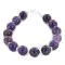 Certified Authentic Navajo Nickel Natural Amethyst Native American Bracelet 13064-5 Certified Authentic Navajo Nickel Natural Amethyst Native American Bracelet 13064-5