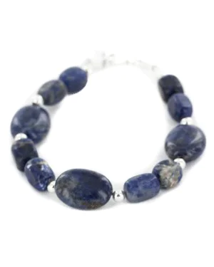 Certified Authentic Navajo Nickel Natural Lapis Native American Bracelet 13065-2 Certified Authentic Navajo Nickel Natural Lapis Native American Bracelet 13065-2