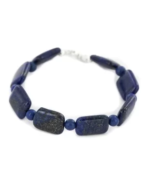Navajo Nickel Natural Lapis Bracelet 13065-3 Navajo Nickel Natural Lapis Bracelet 13065-3