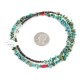 Certified Authentic Navajo .925 Sterling Silver Natural Turquoise Coral Native American Necklace 15851-67