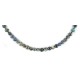Navajo .925 Sterling Silver Natural Turquoise Green Agate Necklace 750119-19