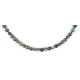 Navajo .925 Sterling Silver Natural Turquoise Green Agate Necklace 750119-19