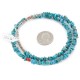 Certified Authentic Navajo .925 Sterling Silver Natural Turquoise Coral Native American Necklace 15771-81