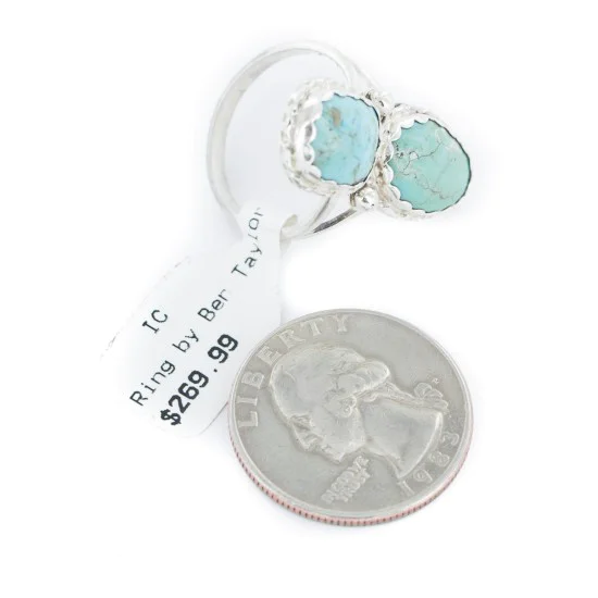 .925 Sterling Silver Handmade Certified Authentic Navajo Natural Turquoise Native American Ring 18187-11 .925 Sterling Silver Handmade Certified Authentic Navajo Natural Turquoise Native American Ring 18187-11