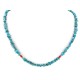 Certified Authentic Navajo .925 Sterling Silver Natural Turquoise Coral Native American Necklace 15771-81