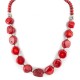 Certified Authentic Navajo Nickel Coral Native American Necklace 25291-10 Certified Authentic Navajo Nickel Coral Native American Necklace 25291-10