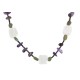 Certified Authentic Navajo .925 Sterling Silver Natural Turquoise Amethyst Mother of Pearl Native American Necklace 18189