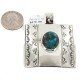 Certified Authentic Handmade Nickel Bear Paw Nickel Navajo Natural Turquoise Native American Pendant 13071-2