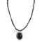 Handmade Navajo .925 Sterling Silver Turquoise Black Onyx Snowflakes Obsidian Necklace NB160212182127