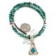 .925 Sterling Silver Certified Authentic Navajo Natural Turquoise Coral Native American Necklace 18190-3-1601