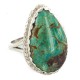 .925 Sterling Silver Navajo Certified Authentic Handmade Natural Turquoise Native American Ring 18188-2