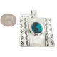 Certified Authentic Handmade Bear Paw Navajo Nickel Natural Turquoise Native American Pendant 13071-1