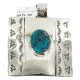 Certified Authentic Handmade Bear Paw Nickel Navajo Natural Turquoise Native American Pendant 13071-10 Certified Authentic Handmade Bear Paw Nickel Navajo Natural Turquoise Native American Pendant 13071-10