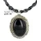Handmade Navajo .925 Sterling Silver Turquoise Black Onyx Snowflakes Obsidian Necklace NB160212182127