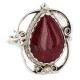 Navajo .925 Sterling Silver Certified Authentic Handmade Natural Red Jasper Native American Ring 18188-7