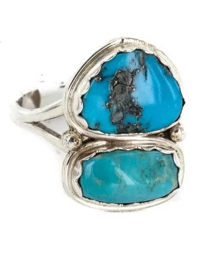 Navajo .925 Sterling Silver Certified Authentic Handmade Turquoise Native American Ring 18187-4 Navajo .925 Sterling Silver Certified Authentic Handmade Turquoise Native American Ring 18187-4
