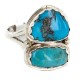Navajo .925 Sterling Silver Certified Authentic Handmade Turquoise Native American Ring 18187-4