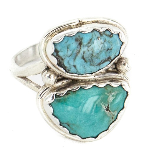 Navajo .925 Sterling Silver Handmade Certified Authentic Natural Turquoise Native American Ring 18187-9 Navajo .925 Sterling Silver Handmade Certified Authentic Natural Turquoise Native American Ring 18187-9