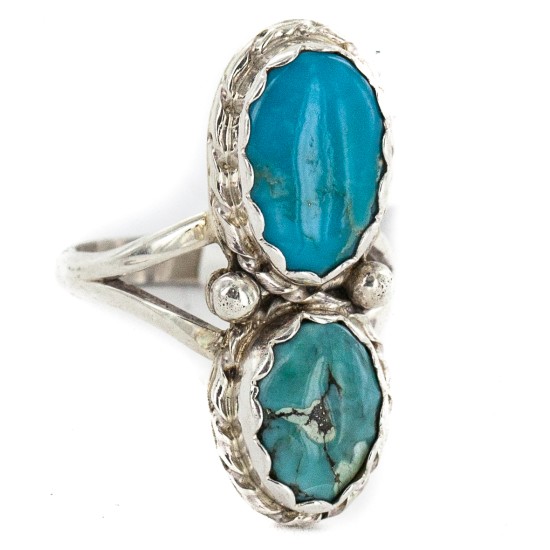 Navajo .925 Sterling Silver Handmade Certified Authentic Turquoise Native American Ring 18187-10 Navajo .925 Sterling Silver Handmade Certified Authentic Turquoise Native American Ring 18187-10