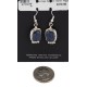 Certified Authentic Handmade Navajo .925 Sterling Silver Natural Lapis Native American Dangle Earrings 97006-2