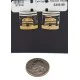 12kt Gold Filled and .925 Sterling Silver Handmade Hogan Certified Authentic Navajo Native American Stud Earrings 97004