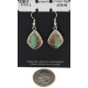 Certified Authentic Handmade Navajo .925 Sterling Silver Natural Turquoise Native American Dangle Earrings 97006-1