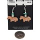 Navajo Horse Certified Authentic .925 Sterling Silver Hooks Natural Turquoise and Jasper Dangle Native American Earrings 97002-11