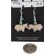 Horse Certified Authentic Navajo .925 Sterling Silver Hooks Natural Turquoise and Jasper Native American Dangle Earrings 97002-10