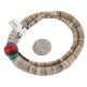 .925 Sterling Silver Navajo Certified Authentic Coral and Natural Graduated Heishi Native American Necklace 95004-6 .925 Sterling Silver Navajo Certified Authentic Coral and Natural Graduated Heishi Native American Necklace 95004-6