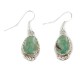 Certified Authentic Handmade .925 Sterling Silver Navajo Natural Turquoise Native American Dangle Earrings  97006-3