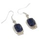 Certified Authentic Handmade Navajo .925 Sterling Silver Natural Lapis Native American Dangle Earrings 97006-2