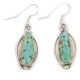 Certified Authentic Handmade Navajo .925 Sterling Silver Natural Mountain Turquoise Native American Dangle Earrings 97008-3