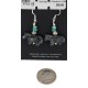 Certified Authentic Horse Navajo .925 Sterling Silver Hooks Natural Turquoise and Jasper Dangle Native American Earrings 97002-15