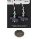 Certified Authentic Horse Navajo .925 Sterling Silver Hooks Natural Turquoise and Resin Dangle Native American Earrings 97002-5