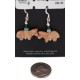 Certified Authentic Navajo Horse .925 Sterling Silver Hooks Natural Turquoise and Jasper Dangle Native American Earrings 97002-2