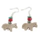 Horse Certified Authentic Navajo .925 Sterling Silver Hooks Natural Turquoise and Jasper Coral Dangle Native American Earrings 97002-14 Horse Certified Authentic Navajo .925 Sterling Silver Hooks Natural Turquoise and Jasper Coral Dangle Native American Earrings 97002-14