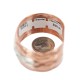 Navajo Sun .925 Sterling Silver Certified Authentic Handmade Native American Pure Copper Bracelet 92006-1
