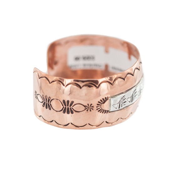 Bear Paw Navajo .925 Sterling Silver Certified Authentic Handmade Native American Pure Copper Bracelet 92006-4 Bear Paw Navajo .925 Sterling Silver Certified Authentic Handmade Native American Pure Copper Bracelet 92006-4