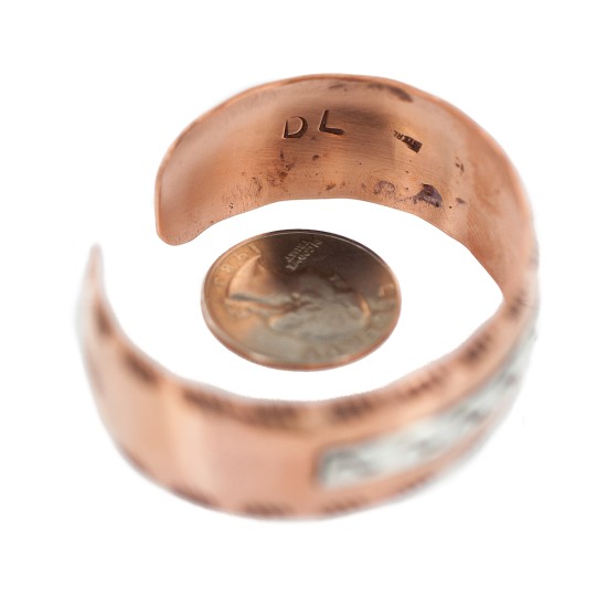 Wide Certified Authentic Navajo .925 Sterling Silver Handmade Native American Pure Copper Bracelet 92005-8 Wide Certified Authentic Navajo .925 Sterling Silver Handmade Native American Pure Copper Bracelet 92005-8