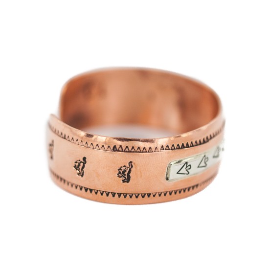 Certified Authentic Navajo .925 Sterling Silver Handmade Arrow head Native American Pure Copper Bracelet 92005-14 Certified Authentic Navajo .925 Sterling Silver Handmade Arrow head Native American Pure Copper Bracelet 92005-14