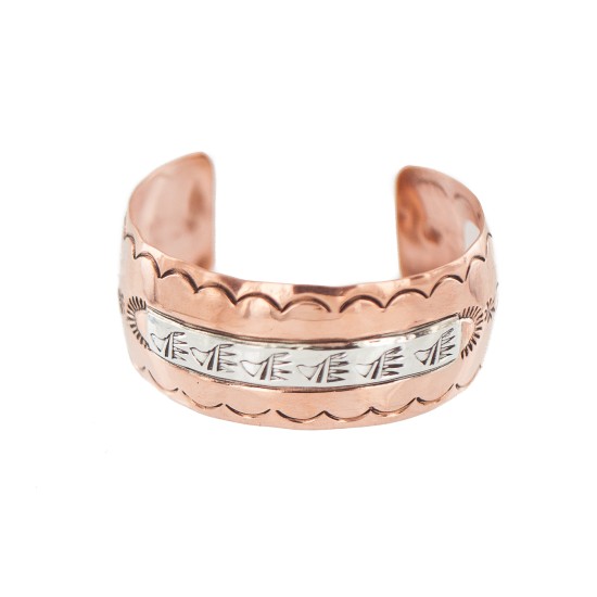 Bear Paw Navajo .925 Sterling Silver Certified Authentic Handmade Native American Pure Copper Bracelet 92006-4 Bear Paw Navajo .925 Sterling Silver Certified Authentic Handmade Native American Pure Copper Bracelet 92006-4
