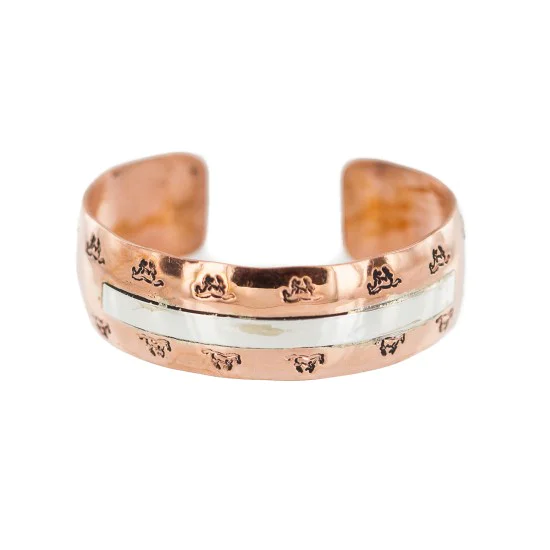 Certified Authentic Navajo Horse .925 Sterling Silver Handmade Native American Pure Copper Bracelet 92005-12 Certified Authentic Navajo Horse .925 Sterling Silver Handmade Native American Pure Copper Bracelet 92005-12
