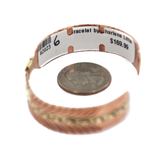 Certified Authentic Handmade Navajo Brass Native American Pure Copper Bracelet  92023-6