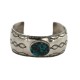 Certified Authentic Handmade Navajo Nickel Natural Turquoise Native American Bracelet  92004